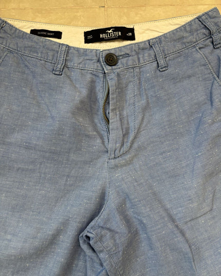 Hollister Lightweight Classic Fit Blue Chino Short - S | Waist:28"
