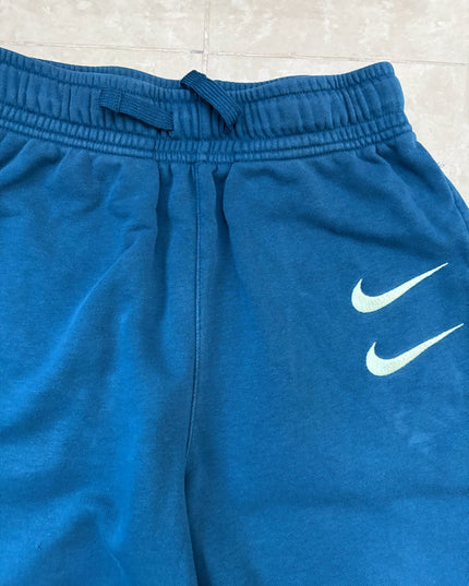 Nike Sportswear With Dual White Swoosh Blue Shorts- XS | Wasit: 26"