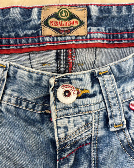 Nesal Denim 1987 Distressed Cargo Light Blue Short - M