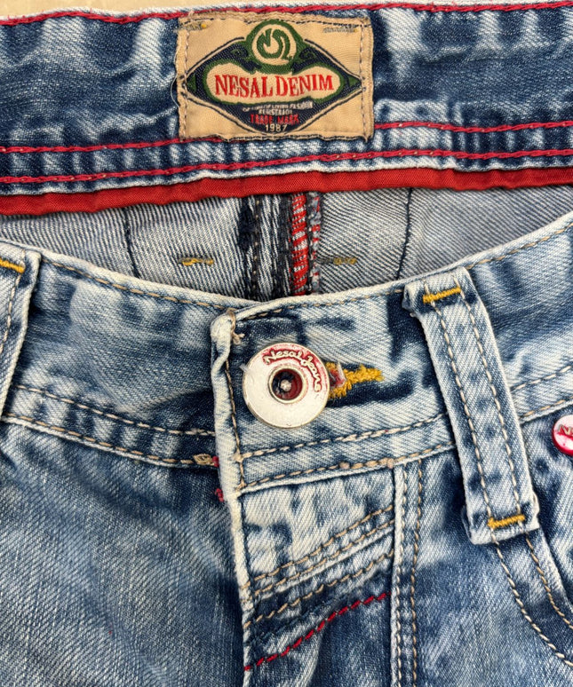 Nesal Denim 1987 Distressed Cargo Light Blue Short - M