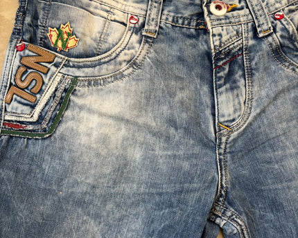 Nesal Denim 1987 Distressed Cargo Light Blue Short - M