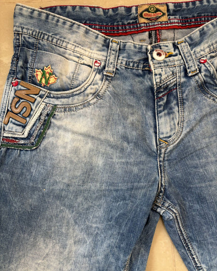 Nesal Denim 1987 Distressed Cargo Light Blue Short - M