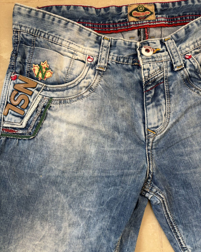 Nesal Denim 1987 Distressed Cargo Light Blue Short - M