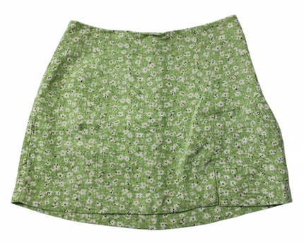 MNG Green Floral Mini Skirt