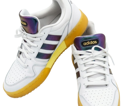 Adidas White Entrap Iridescent Sneakers