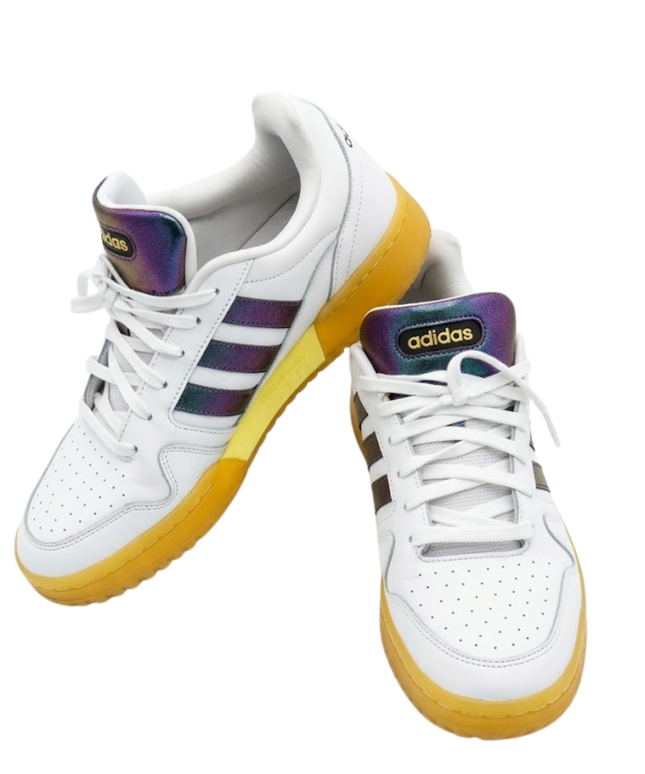 Adidas White Entrap Iridescent Sneakers