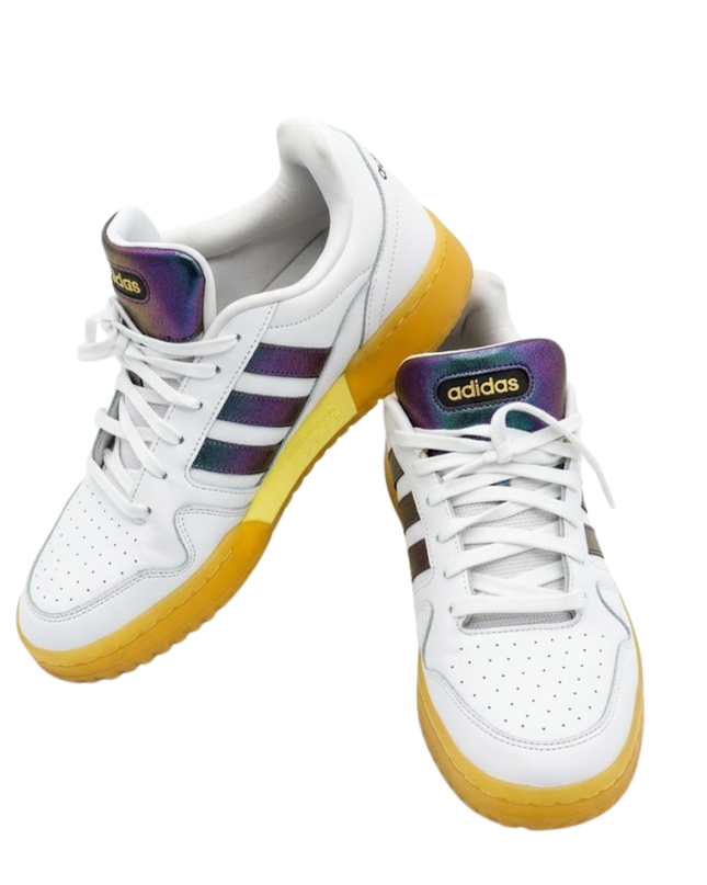 Adidas White Entrap Iridescent Sneakers