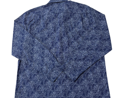 Westbury Blue Paisley Pattern Regular Fit Long Sleeve Shirt