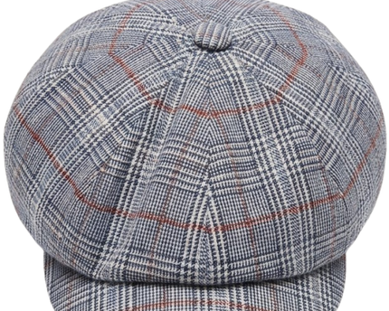 Stetson Blue Checkered Newsboy Cap