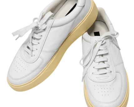 DOOA White Platform Leather Sneakers