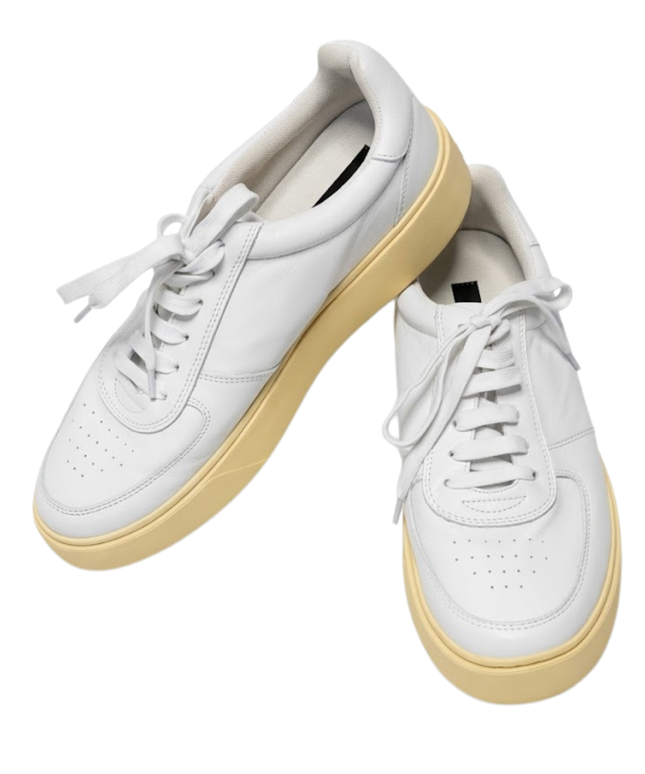 DOOA White Platform Leather Sneakers