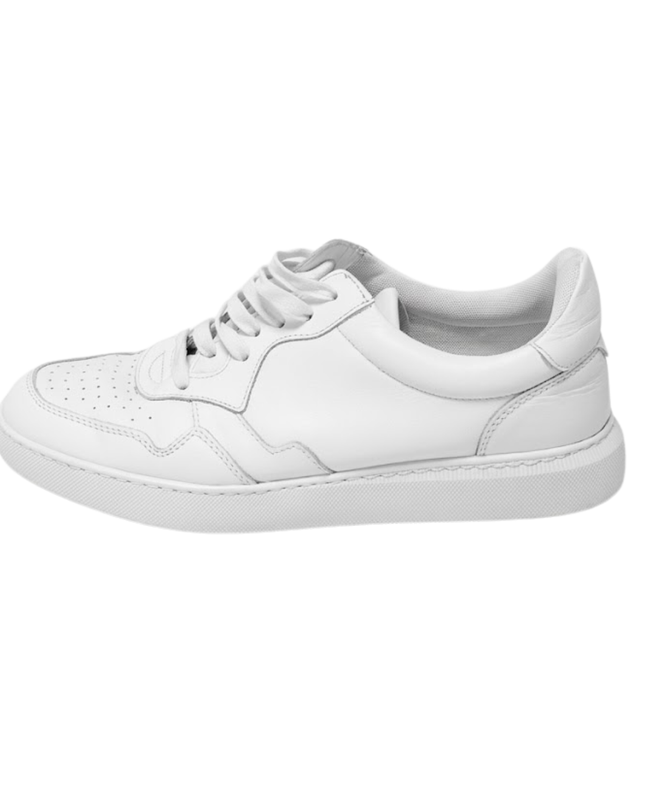 Sorbino White Leather Low-Top Men's Sneakers
