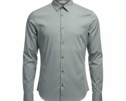 Calvin Klein Gray Slim Long Sleeve Shirt