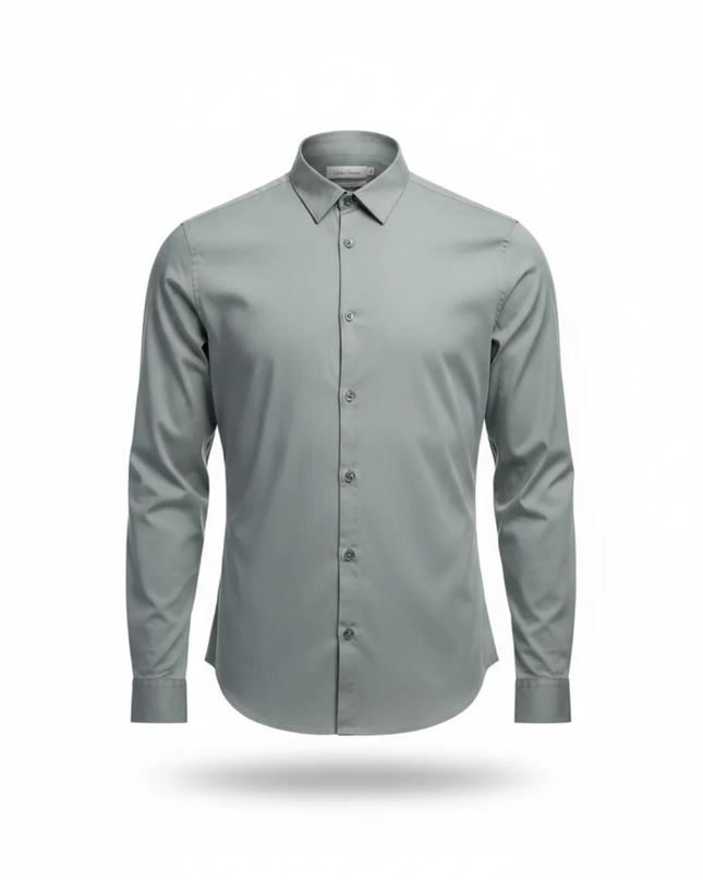 Calvin Klein Gray Slim Long Sleeve Shirt