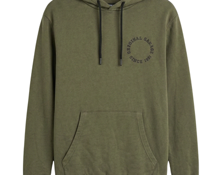 Criminal Damage Olive Green Dragon Graphic Hoodie