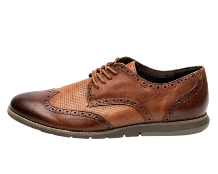 Tahari Signature Brown Men's Wingtip Brogue Hybrid Oxford Shoes