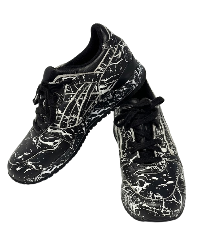Asics Gel-Lyte III Black and White Marble Sneakers