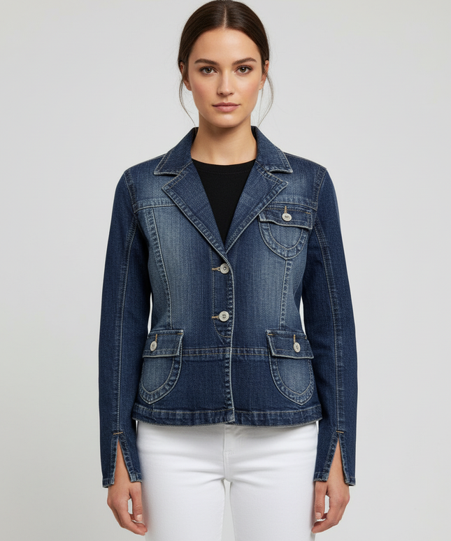 Portmans Blue Denim Blazer Style Jacket