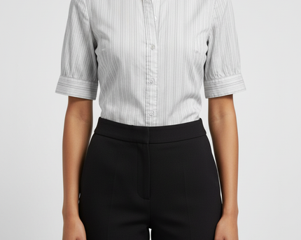 Jacob Tailored Pinstripe Short Sleeve Shirt