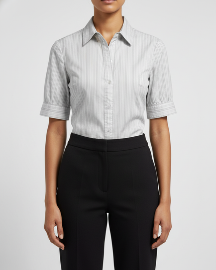 Jacob Tailored Pinstripe Short Sleeve Shirt