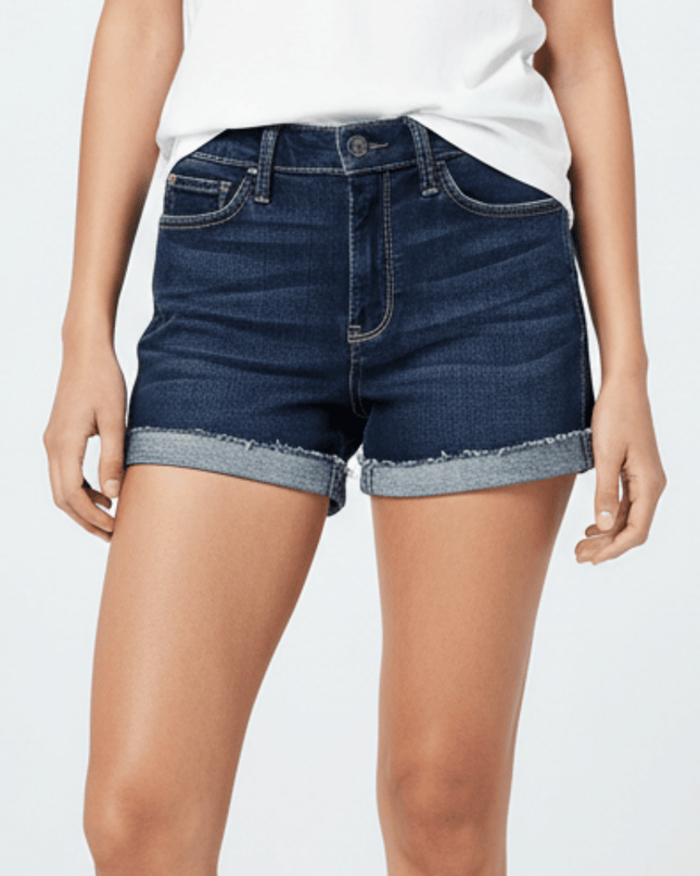 Hollister California High-Rise Dark Wash Denim Shorts