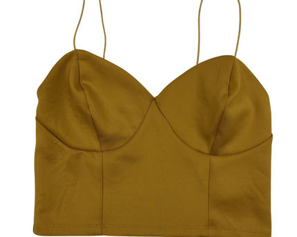New Look Mustard Chiffon Cami Top - XS