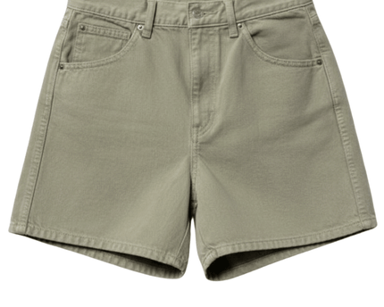 Uniqlo Christophe Lemaire High Rise in Olive Green Denim Shorts