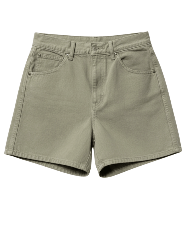 Uniqlo Christophe Lemaire High Rise in Olive Green Denim Shorts