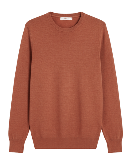 M&S Soft Orange Pure Cotton Crew Neck Sweater