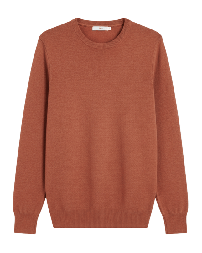 M&S Soft Orange Pure Cotton Crew Neck Sweater