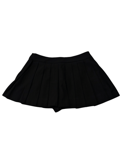 Zara Pleated in Black Mini Skort