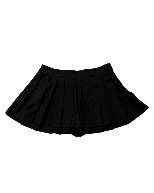 Zara Pleated in Black Mini Skort