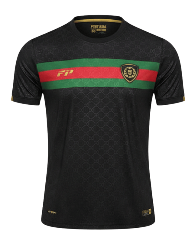 Força Portugal Black Performance Training Jersey