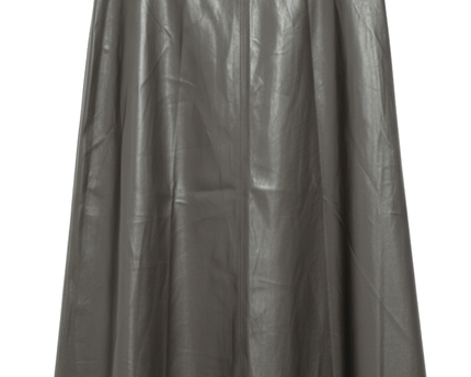 M&S Collection Faux Leather Panelled in Dark Chocolate Brown Midi Skirt | With Tags