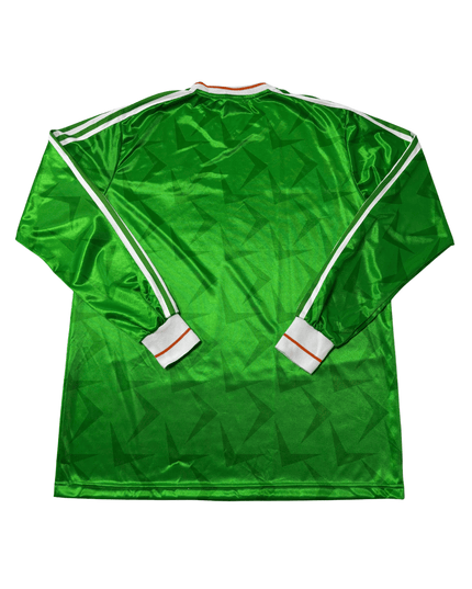 Adidas Green Vintage Ireland FAI Long Sleeve Soccer Jersey