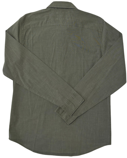 Hollister California Olive Green Stretch Casual Shirt