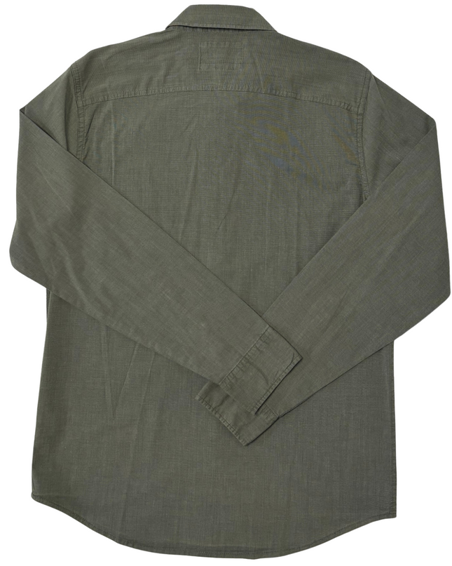 Hollister California Olive Green Stretch Casual Shirt