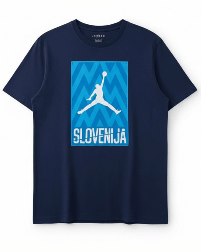 Jordan Brand Slovenija Navy Blue Graphic Basketball T-Shirt