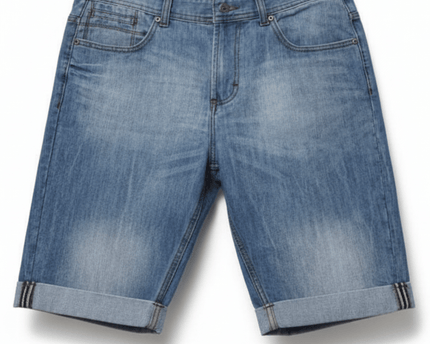 Denim Co Light Wash Cuffed Blue Denim Shorts