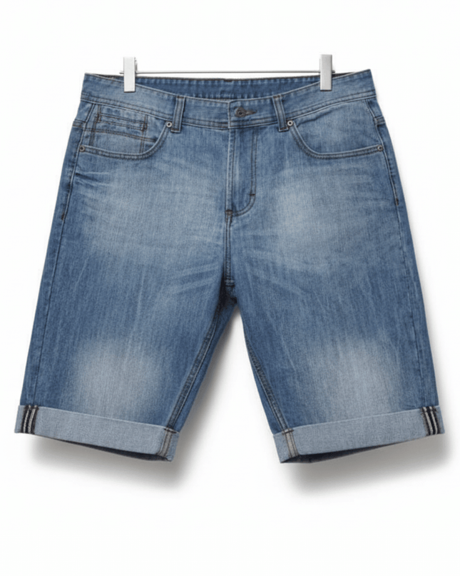 Denim Co Light Wash Cuffed Blue Denim Shorts
