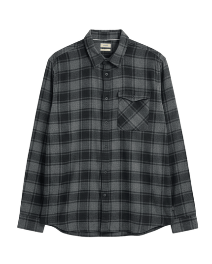 Esprit Regular Fit Grey Plaid Flannel Shirt