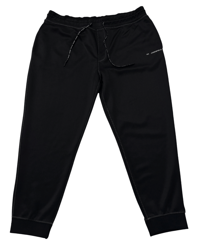 Karl Lagerfeld Contrast Stitch Black Joggers Trouser