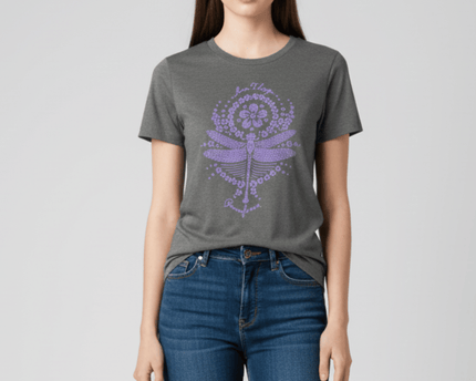 Gildan Jim Thorpe Pennsylvania Dragonfly Graphic Grey T-Shirt