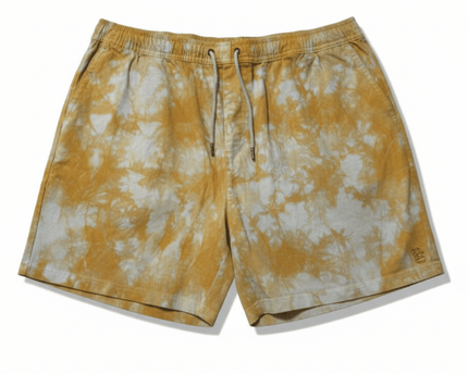 Junk Food Clothing Tie-Dye Yellow Grey Shorts