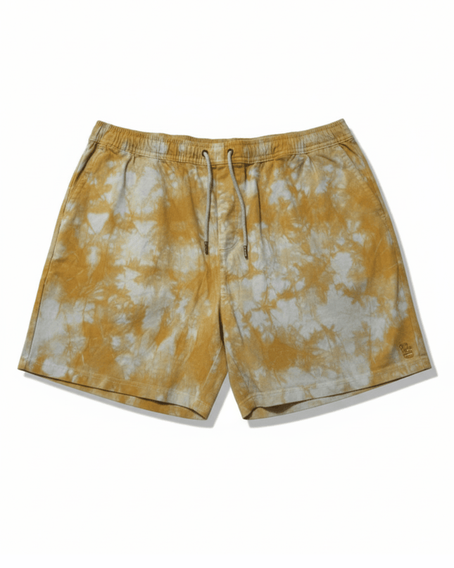 Junk Food Clothing Tie-Dye Yellow Grey Shorts