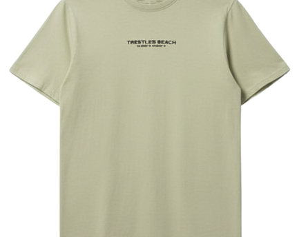 Pull&Bear Trestles Beach Sand Beige Graphic T-Shirt