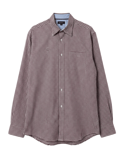 GANT Regular Fit Maroon Gingham Checkered Shirt