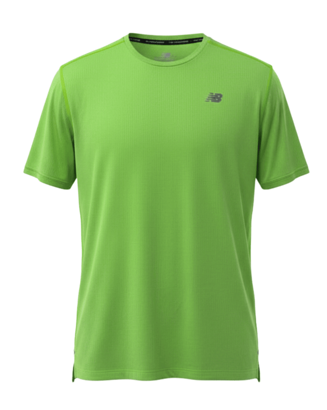 New Balance Running Performance Neon Green Sports T-Shirt