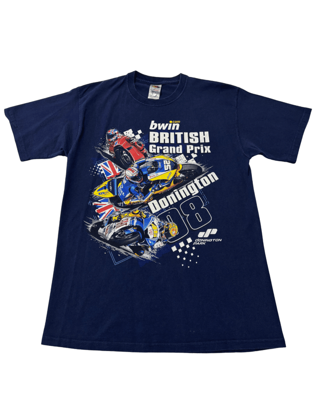 Vintage 2008 MotoGP British Grand Prix Donington Racing Graphic T-Shirt
