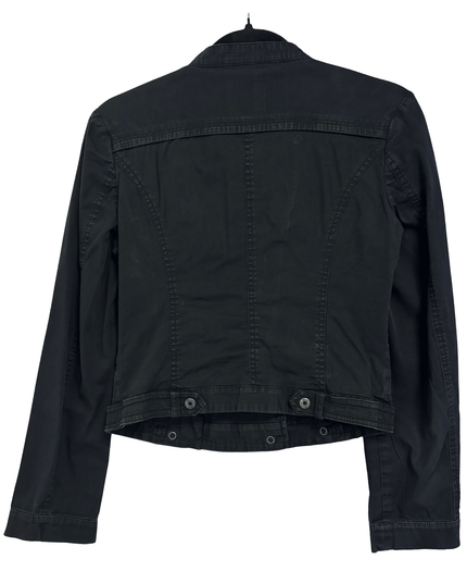 Guess Black Asymmetrical Zip Utility Moto Jacket